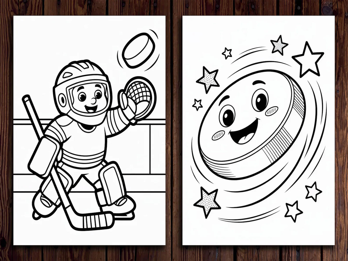 Hockey Coloring Pages: Winter Sports Activity (PDF Download)